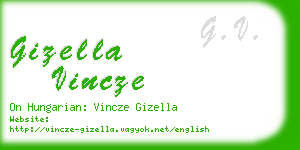 gizella vincze business card